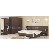 Wooden Bedroom set P325 (Bed, Side Table, Dressing Table, Almira)