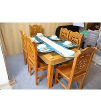 Shegun Wood Dining Table DT481A (6 Chairs + 1 Table)