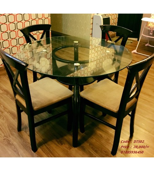 glass dining table with 4 chairs price